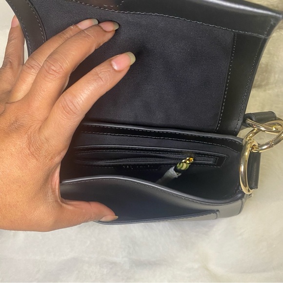 New W/Tags Ted Baker Darcell Leather Saddle Bag in Black - Picture 14 of 15